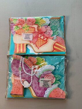 Vintage Current Inc Victorian Shoes new in packages blank greeting cards